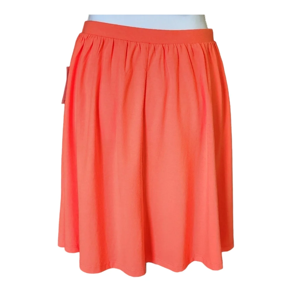 Old Navy Women's Orange Knit Smocked Skirt, Size Small Petite, SP - Picture 2 of 10